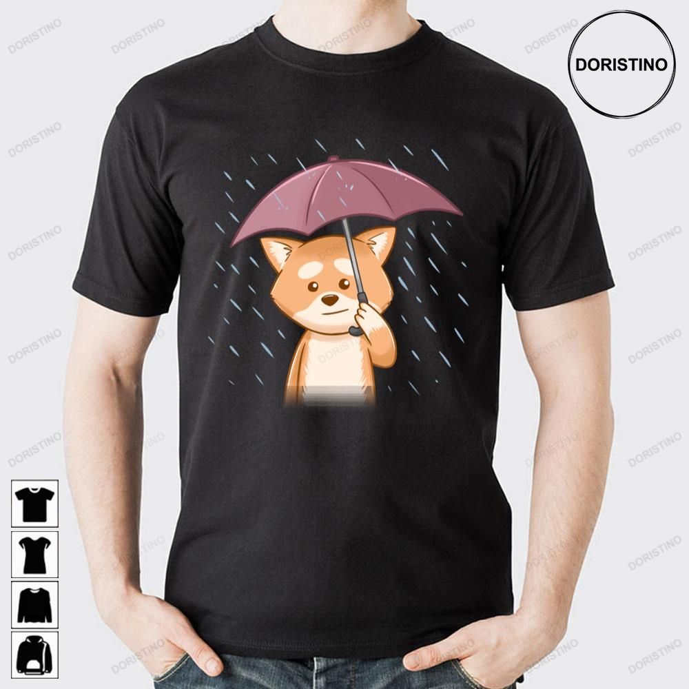 Shiban Inu In The Raining Day Doristino Limited Edition T-shirts