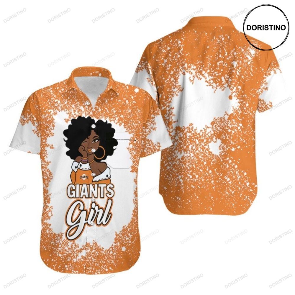 San Francisco Giants Girl African Girl Mlb Team Allover Design Gift For San Francisco Giants Fans Hawaiian Shirt