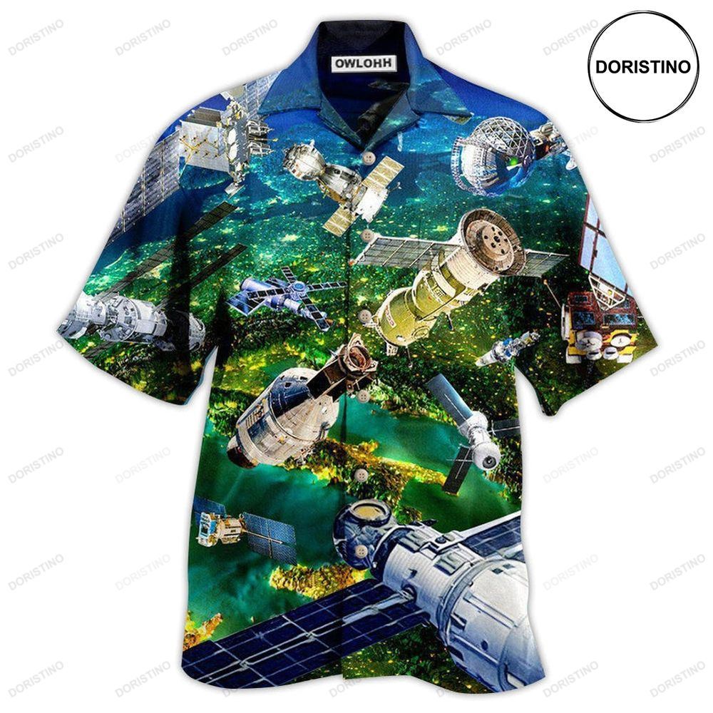 Satellite I Need More Space Awesome Hawaiian Shirt