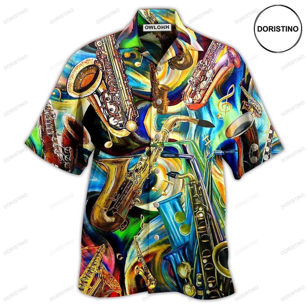 Saxophone Music Saxophone Is My Second Language Awesome Hawaiian Shirt