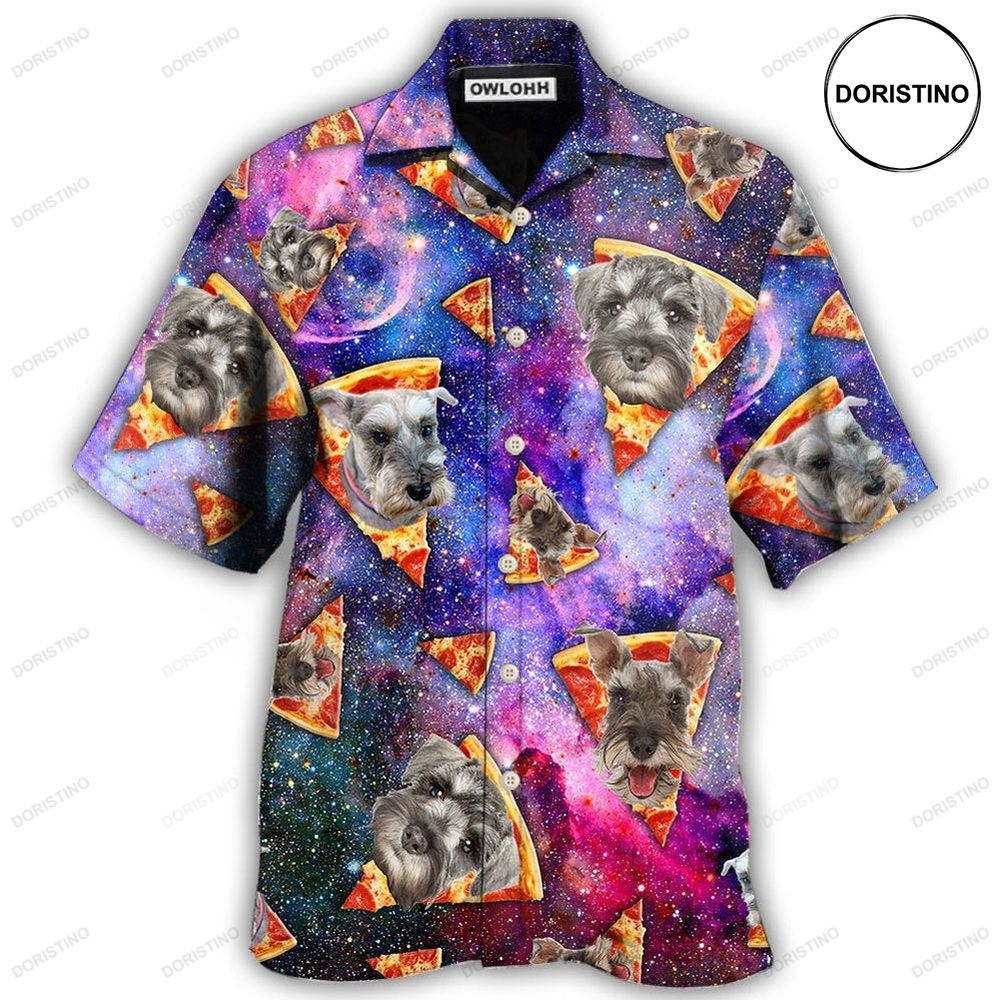 Schnauzer Dog Lover Mysterious Galaxy Pizza Limited Edition Hawaiian Shirt