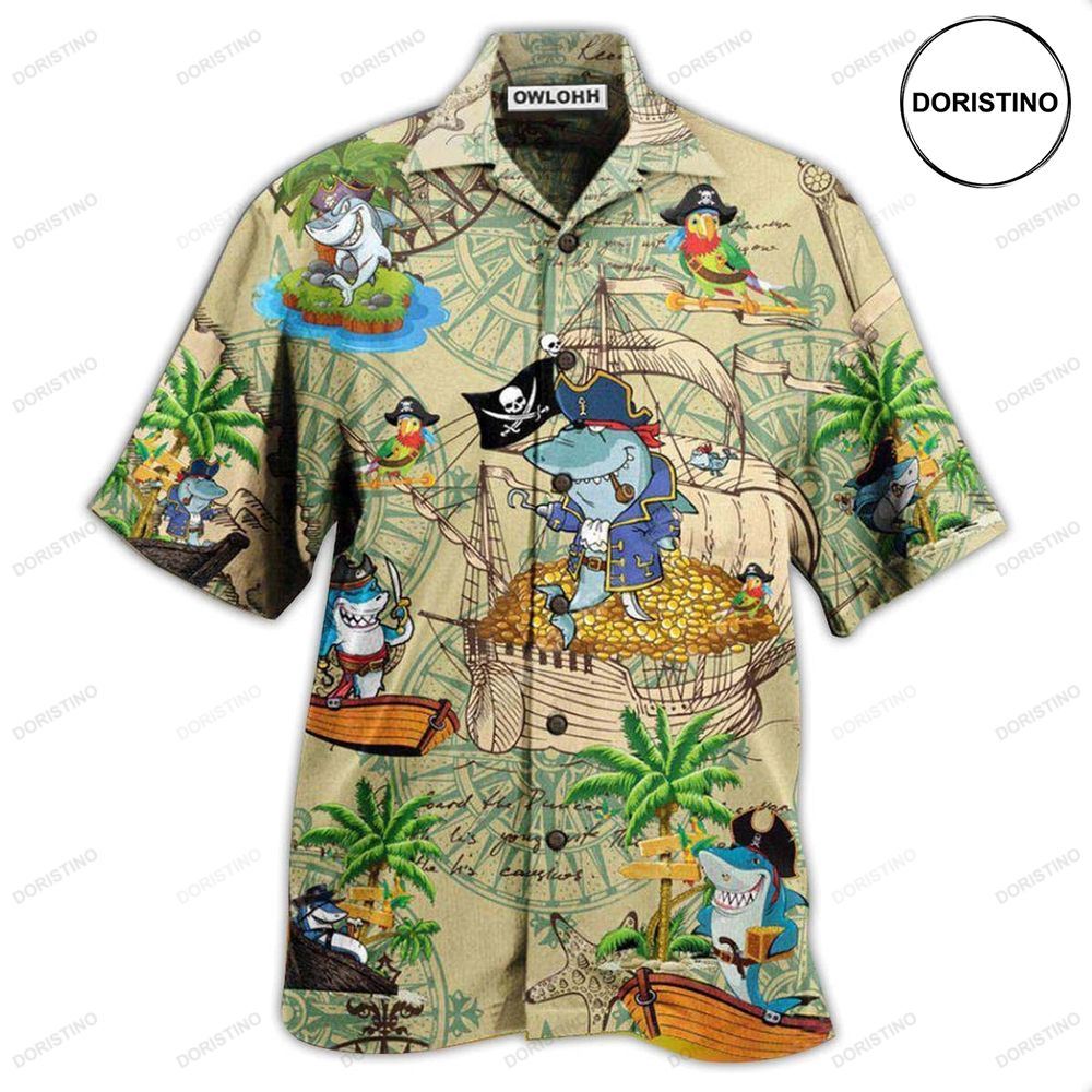 Shark Amazing Pirate Shark Hawaiian Shirt