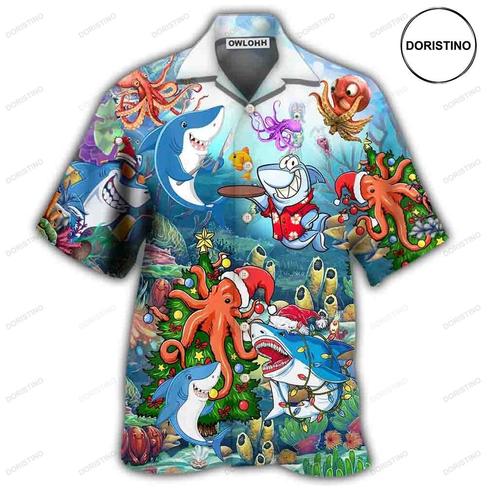 Shark Loves Beautiful Octopus Limited Edition Hawaiian Shirt