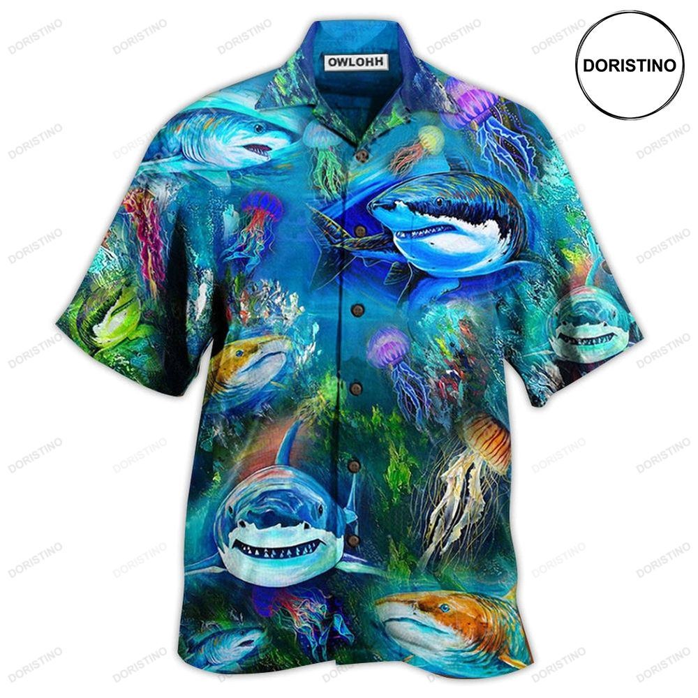 Shark Over Sea Awesome Hawaiian Shirt