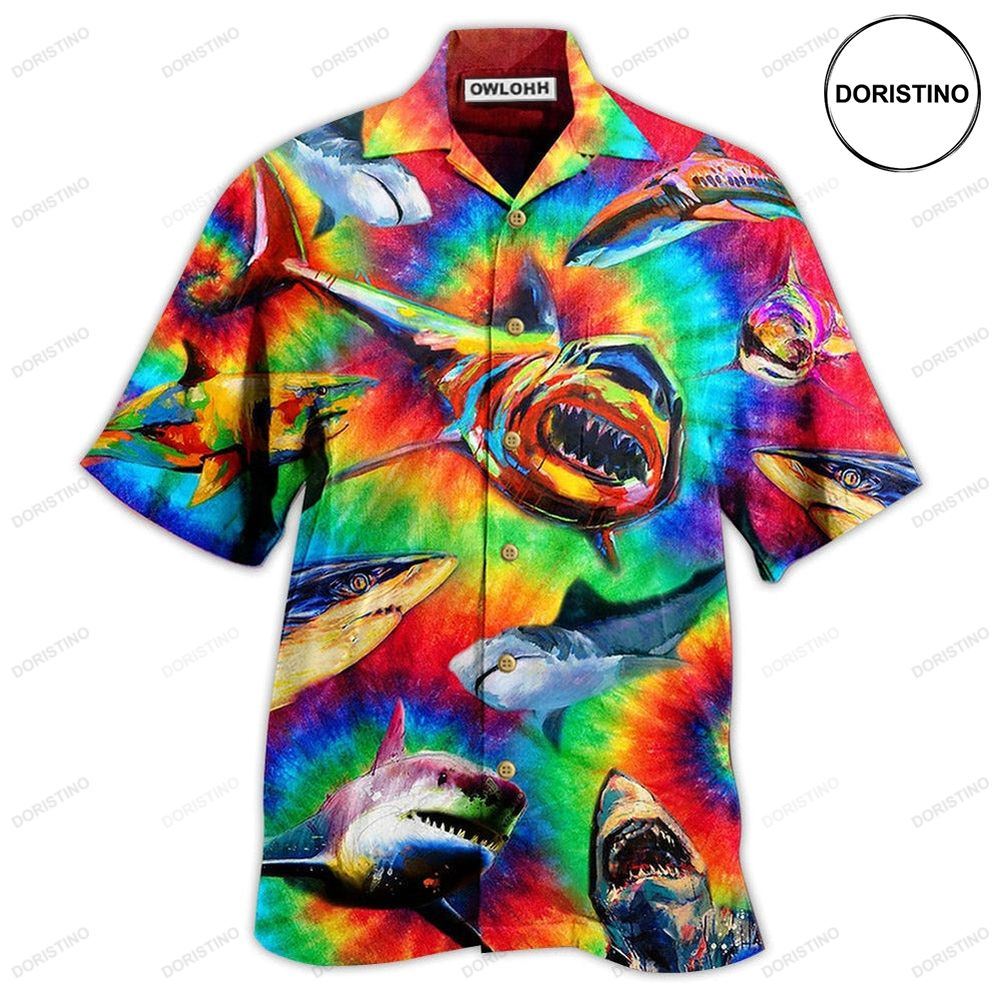 Shark Rainbow Cool Awesome Hawaiian Shirt