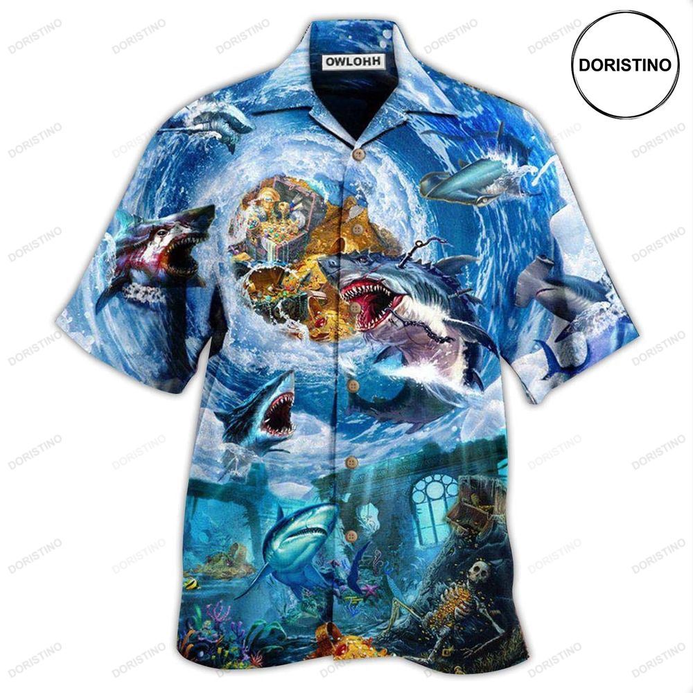 Shark Treasure Blue Ocean Limited Edition Hawaiian Shirt