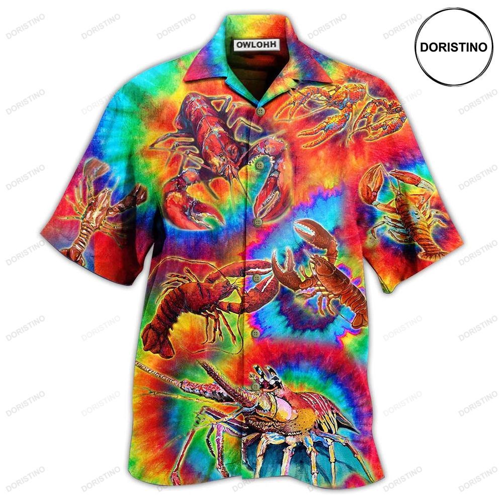 Shrimp Red Love Rainbow Hawaiian Shirt