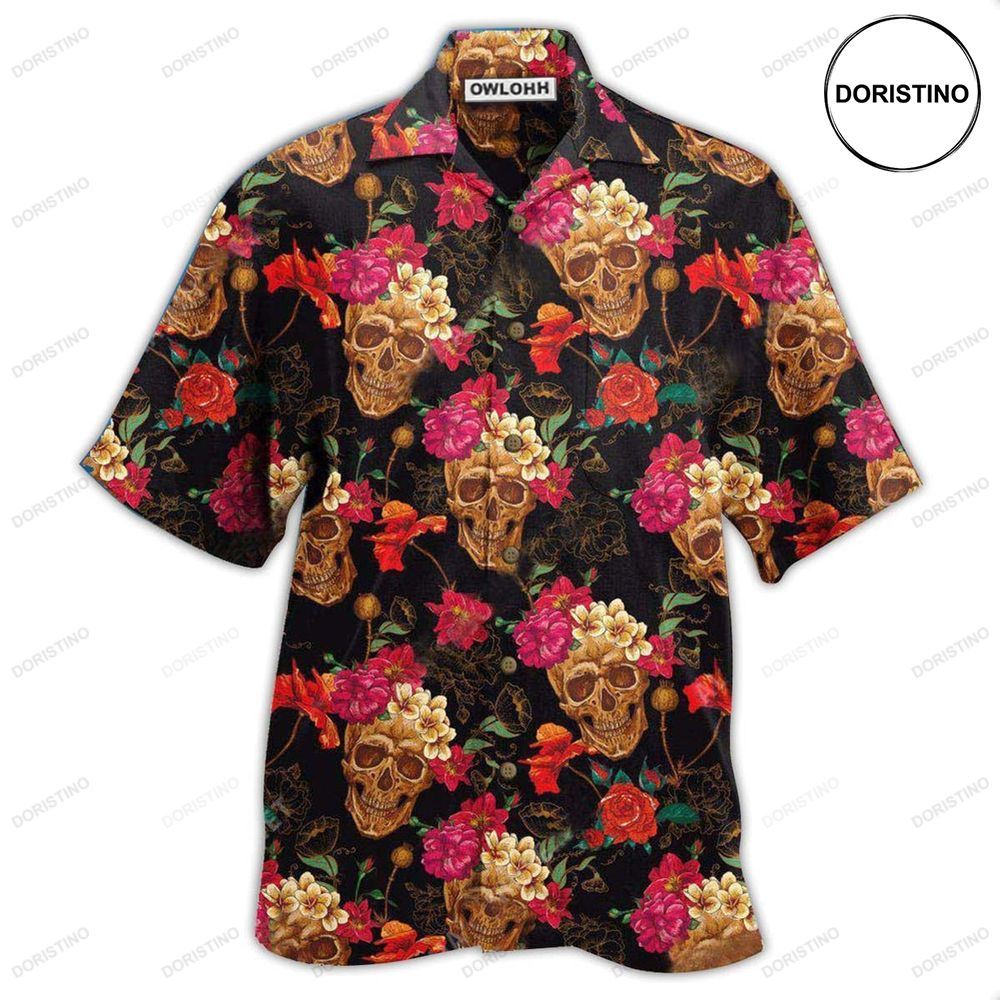 Skull Amazing Flowers Sugar Awesome Hawaiian Shirt