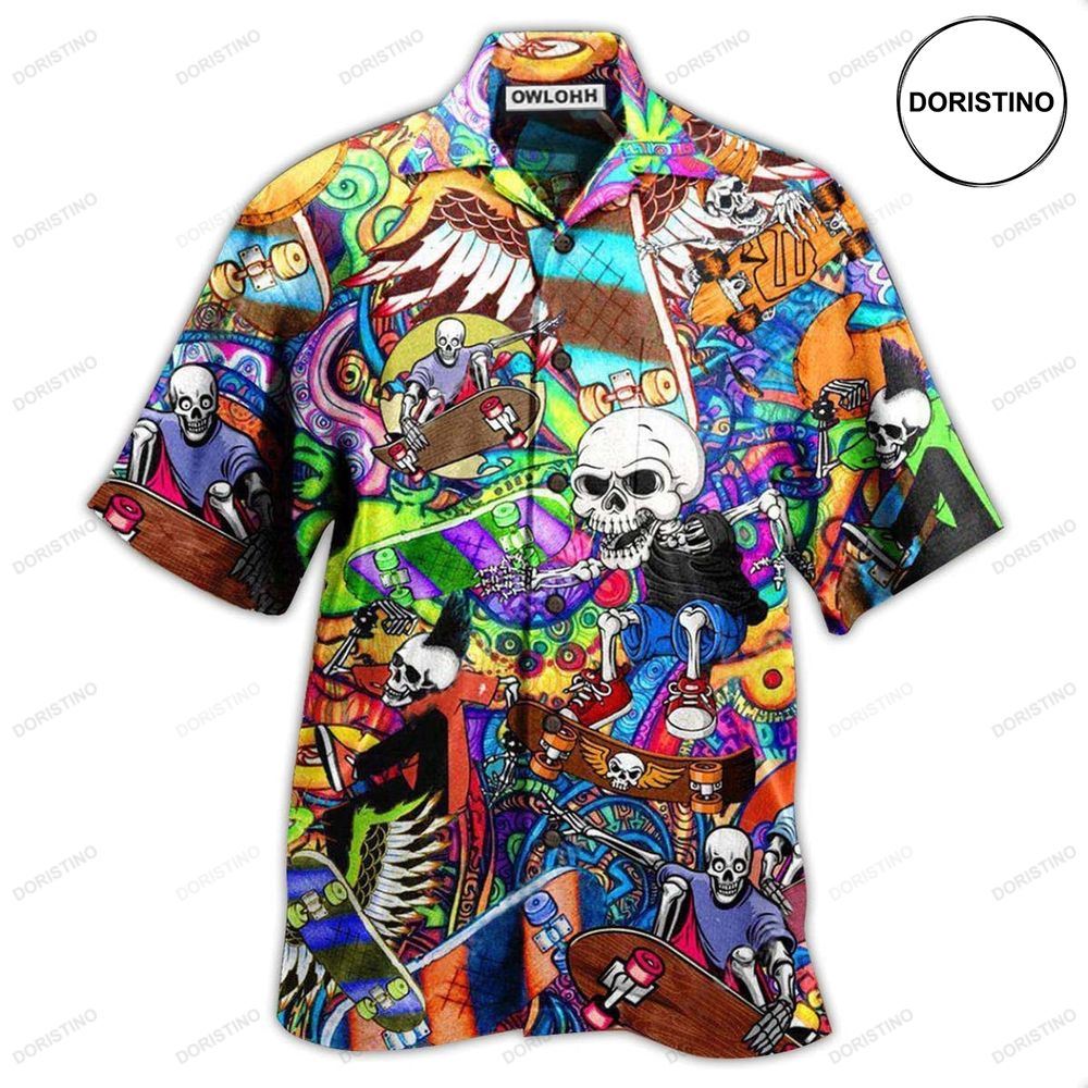 Skull Amazing Skateboarding Limited Edition Hawaiian Shirt