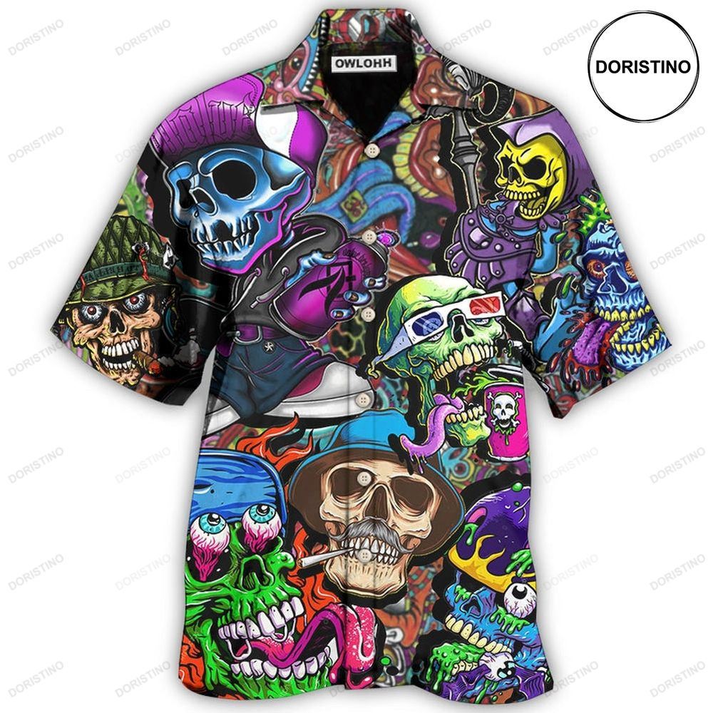 Skull Colorful Mix Limited Edition Hawaiian Shirt
