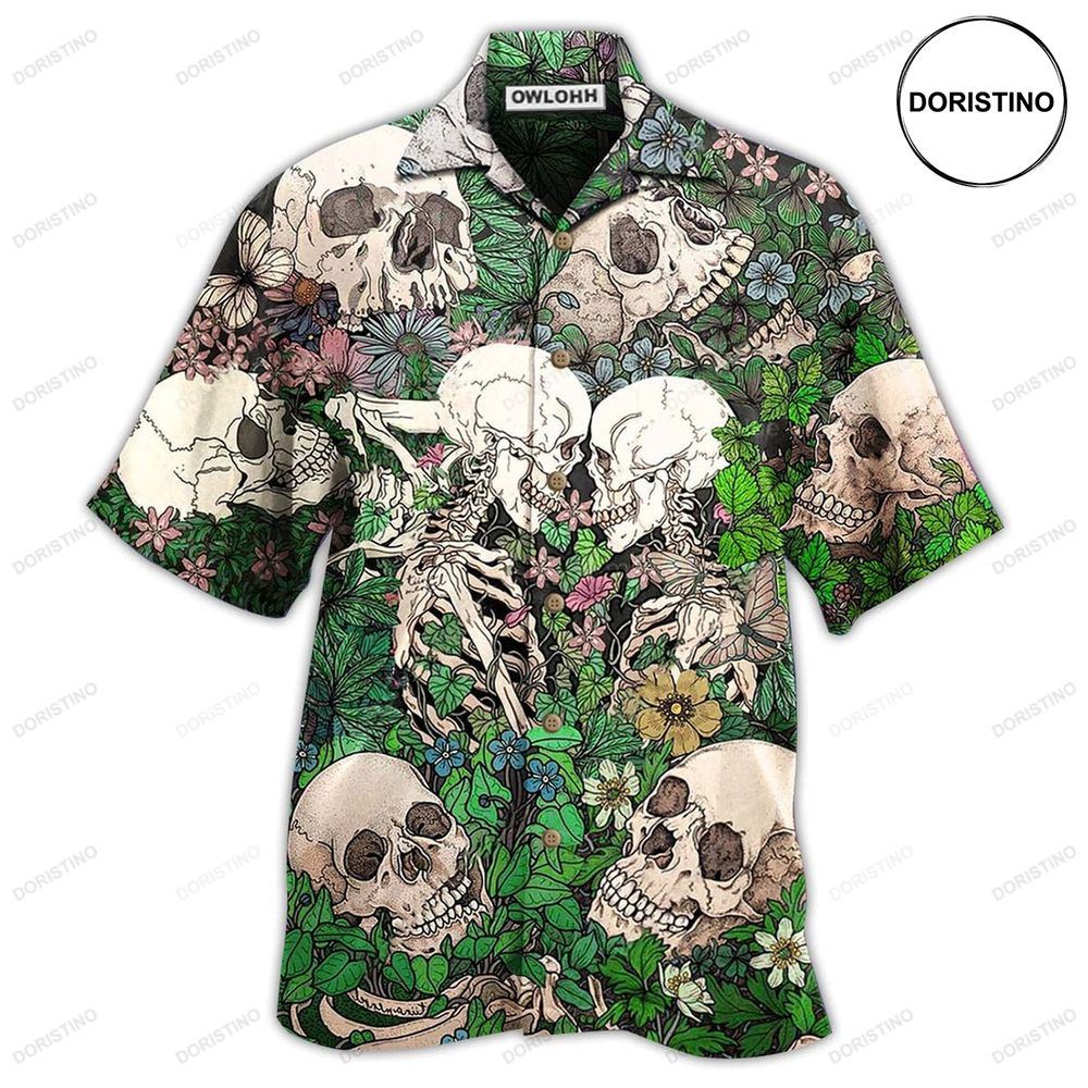 Skull Couple Kiss Limited Edition Hawaiian Shirt