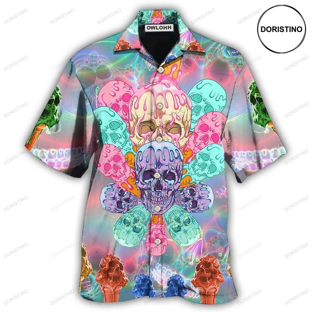 Skull Ice Cream Cooling Limited Edition Hawaiian Shirt