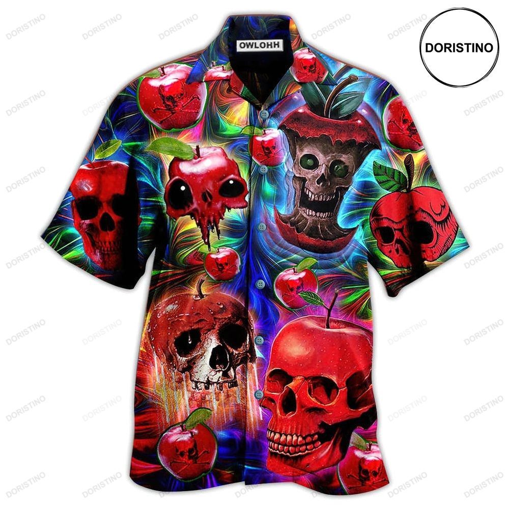 Skull Love Apple Awesome Hawaiian Shirt