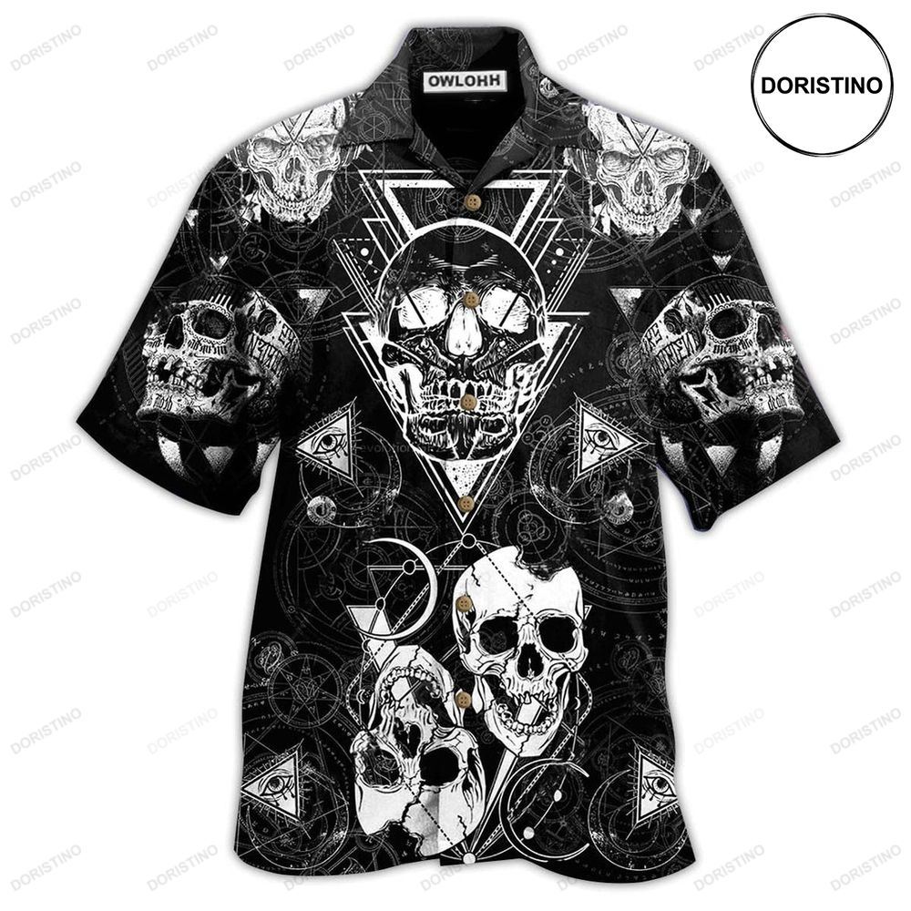 Skull Love Black Hawaiian Shirt