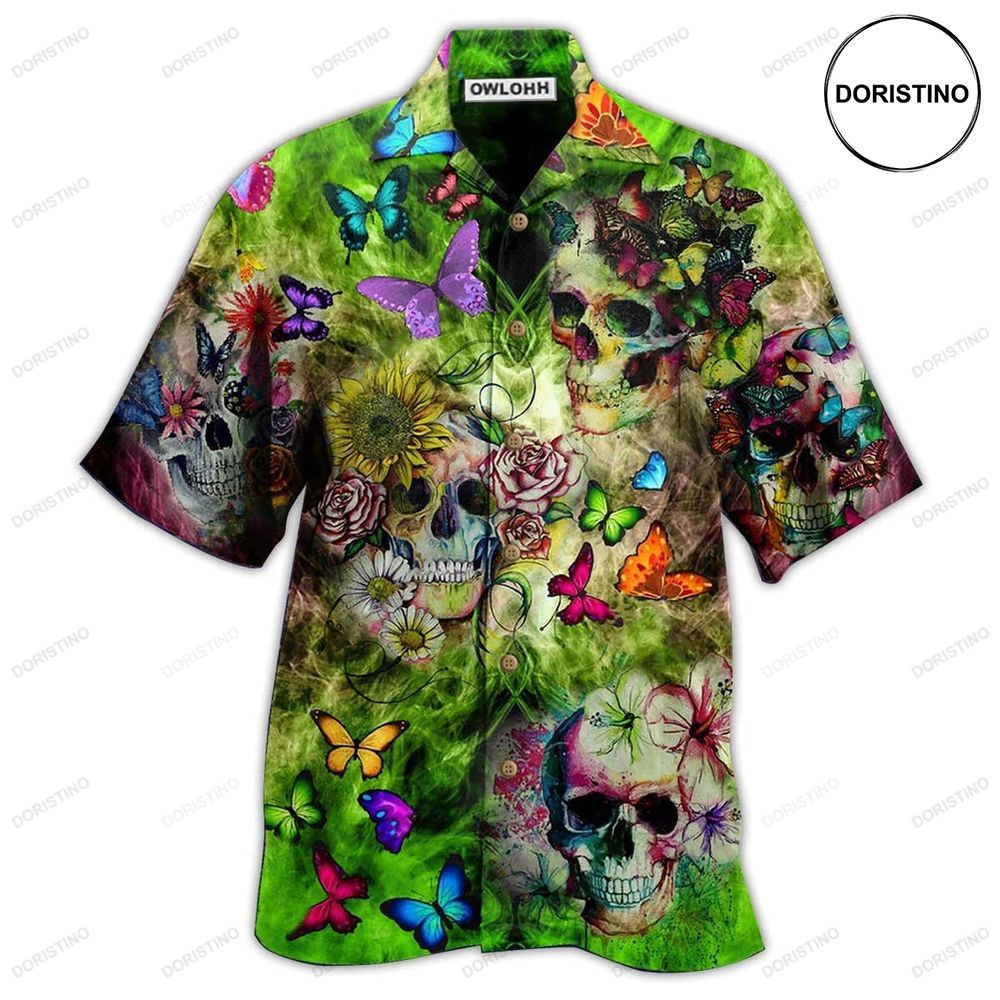 Skull Love Butterfly Limited Edition Hawaiian Shirt