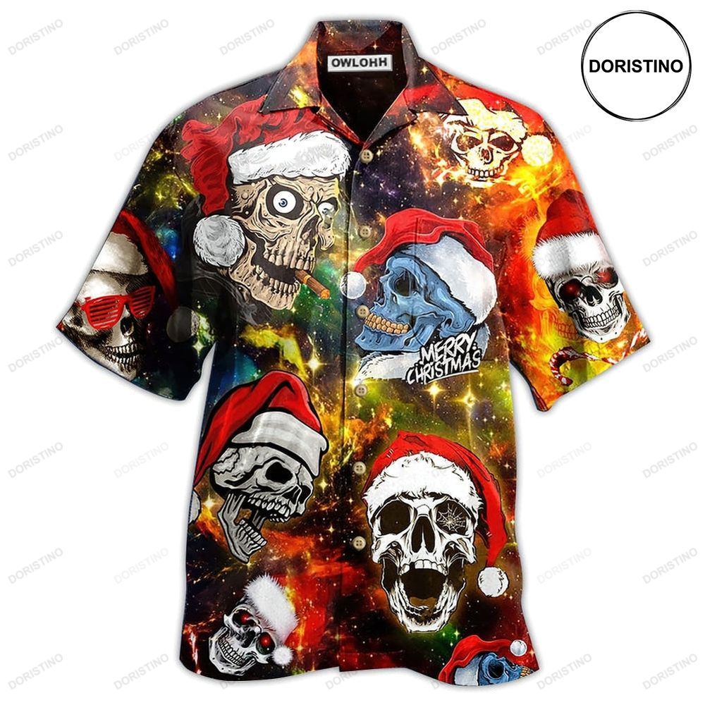 Skull Love Christmas Awesome Hawaiian Shirt