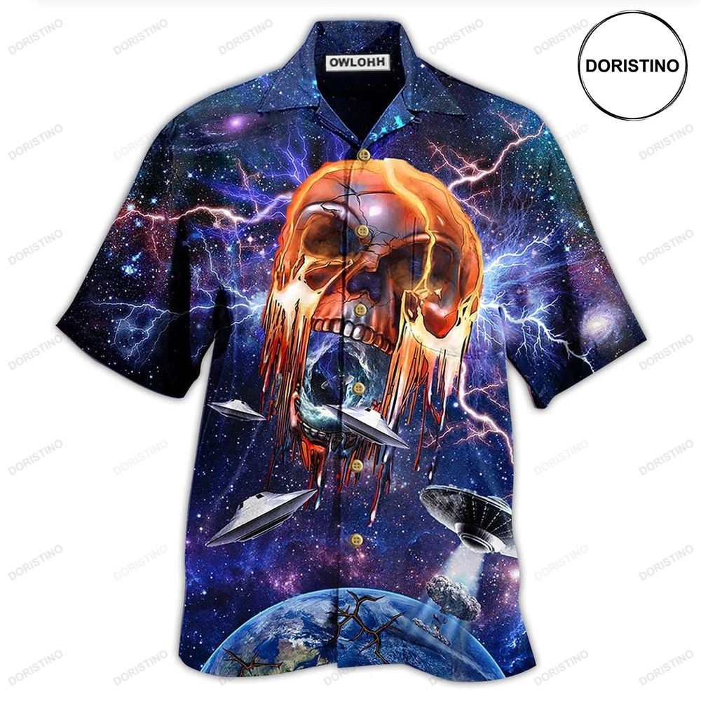 Skull Love Galaxy Awesome Hawaiian Shirt