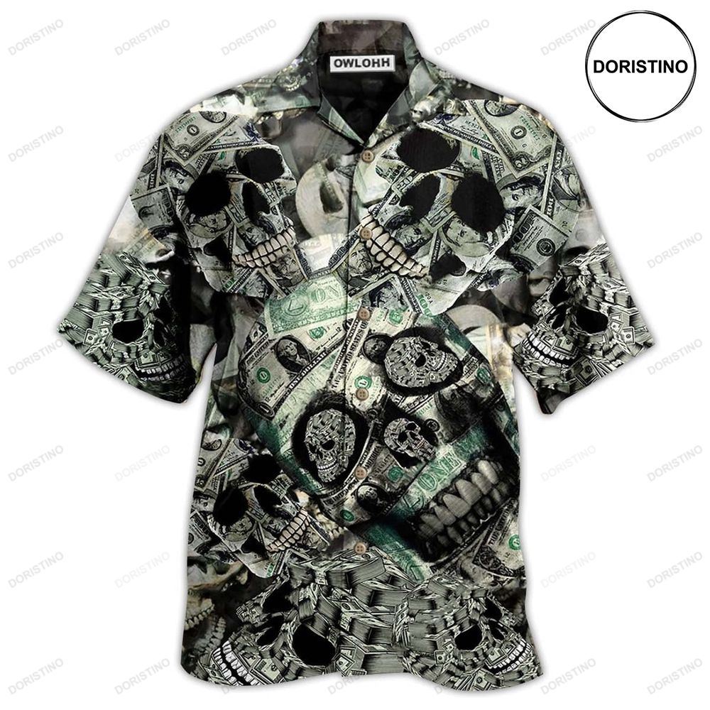 Skull Love Money Awesome Hawaiian Shirt