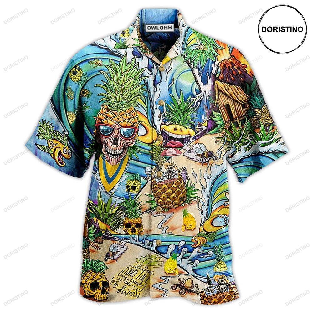 Skull Pineapple Fruit Amazing Awesome Hawaiian Shirt