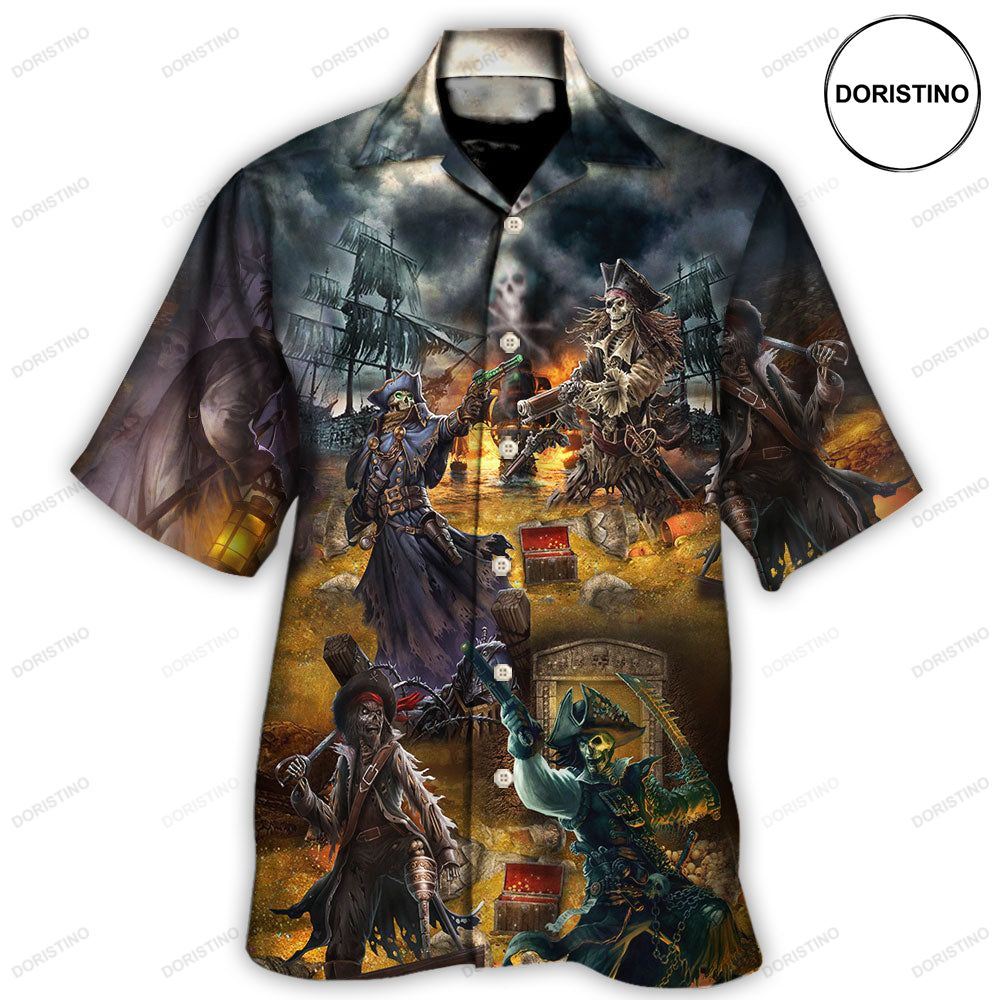 Skull Pirate Skull Treasure Hunting Limited Edition Hawaiian Shirt