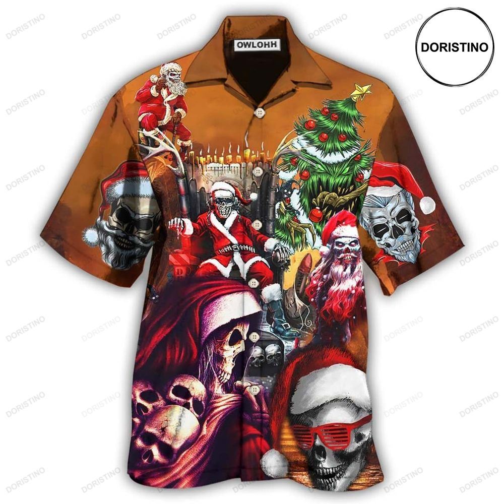 Skull Santa Claus Christmas Lovely Limited Edition Hawaiian Shirt