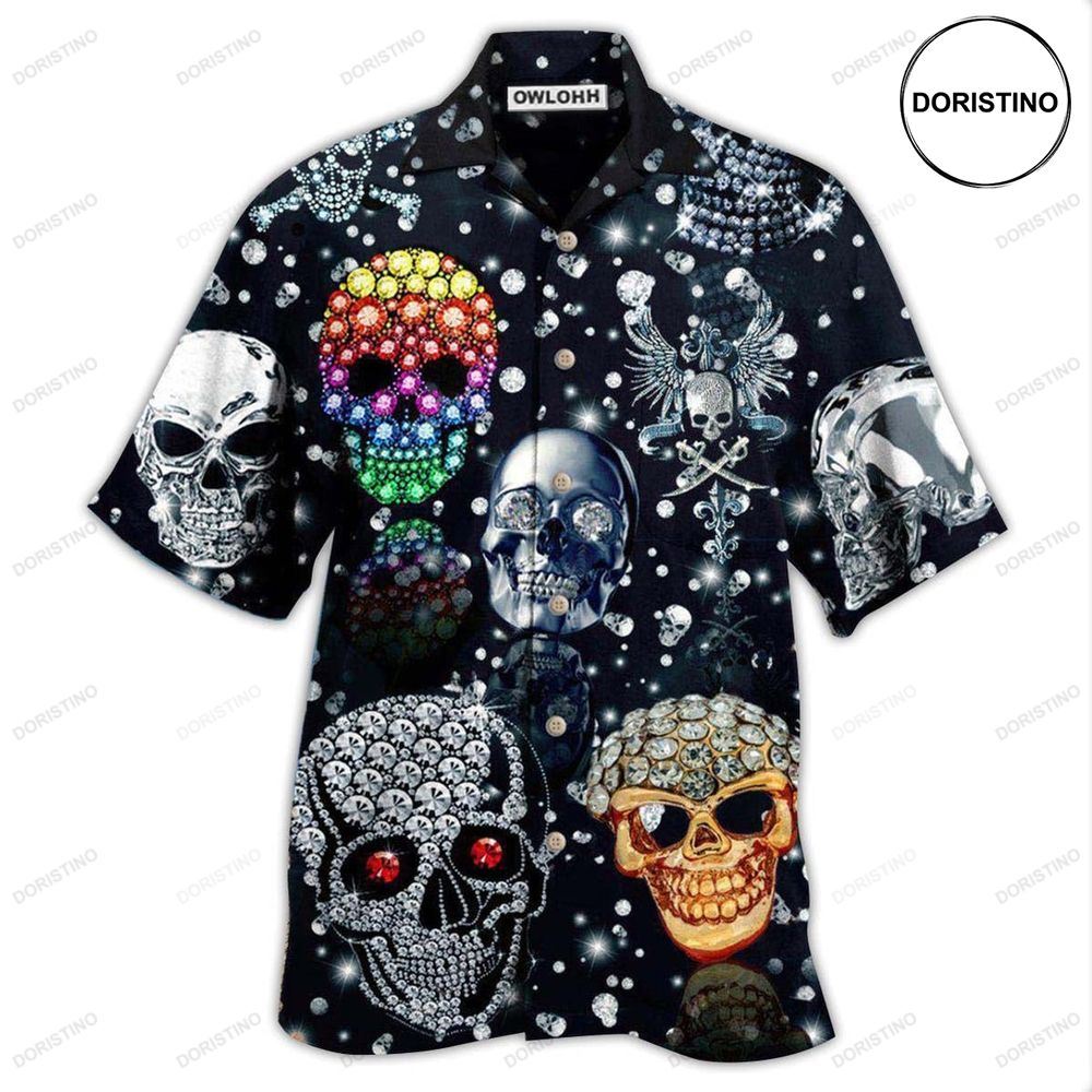 Skull Shiny Diamond Awesome Hawaiian Shirt