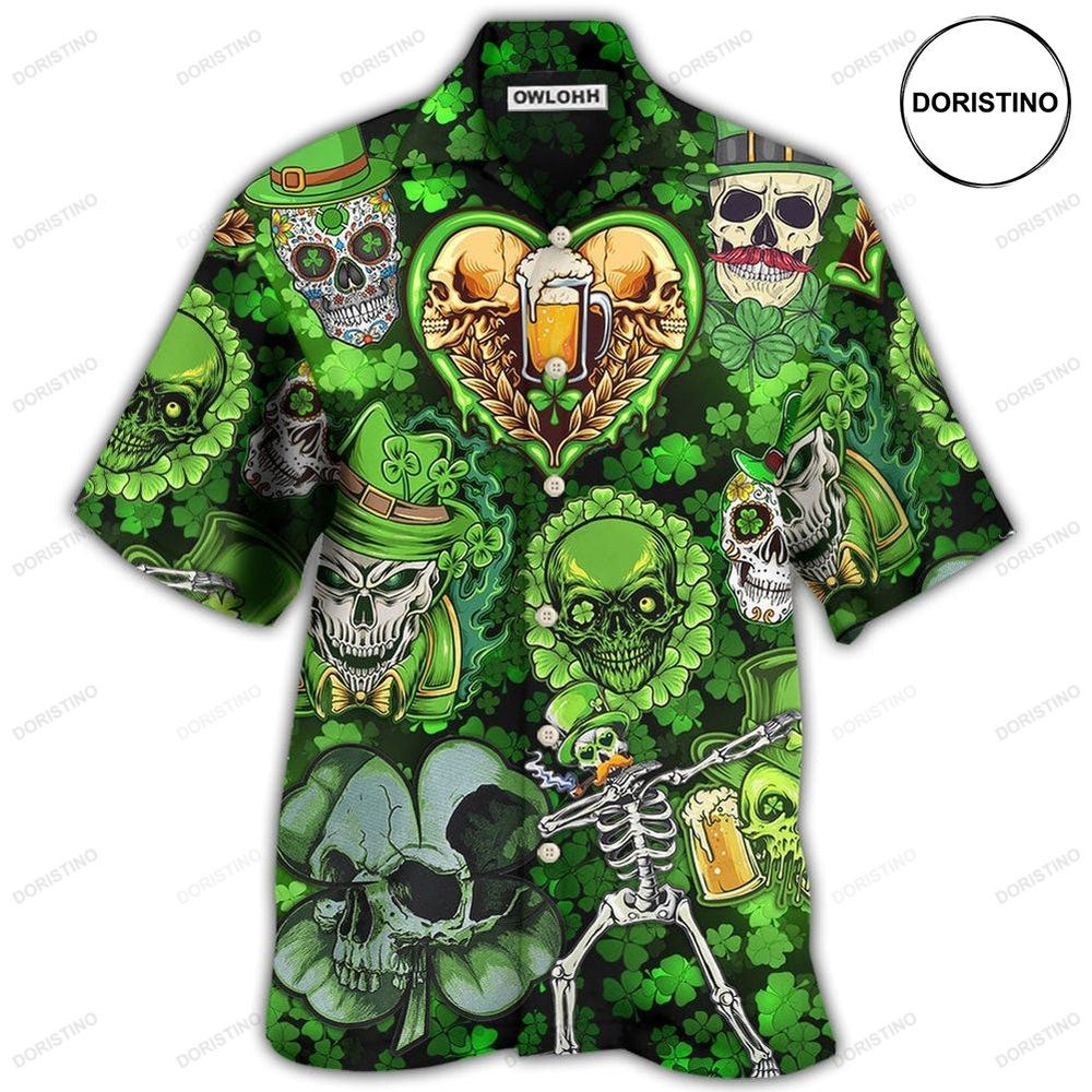 Skull St Patricks Day Art Awesome Hawaiian Shirt