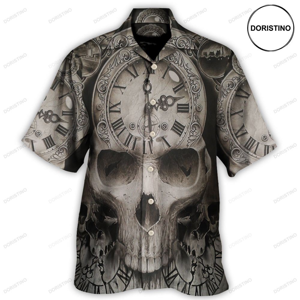 Skull This Time Is Ending Awesome Hawaiian Shirt