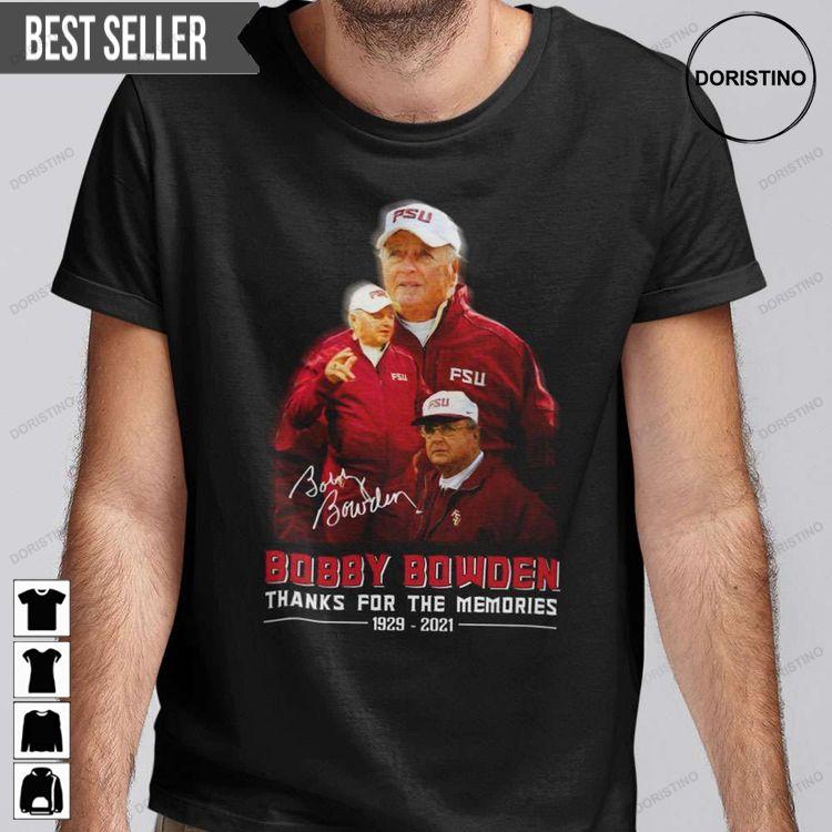 Bobby Bowden Thanks For The Memories 1929-2021 Unisex Doristino Limited Edition T-shirts