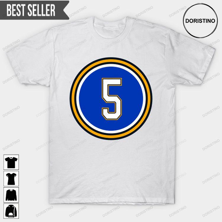 Bobby Plager Number 5 Jersey St Louis Doristino Awesome Shirts