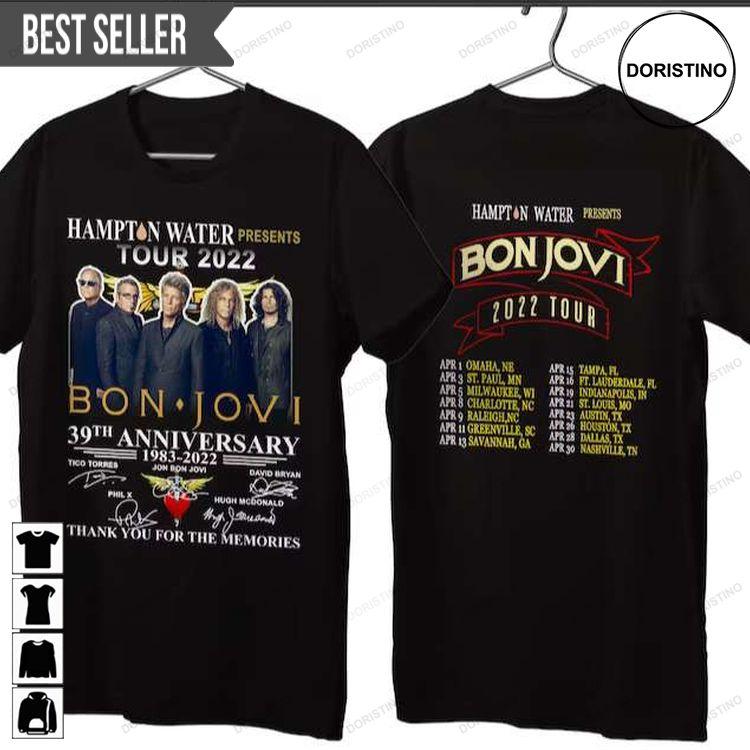 Bon Jovi 2022 Tour Music Band Doristino Awesome Shirts