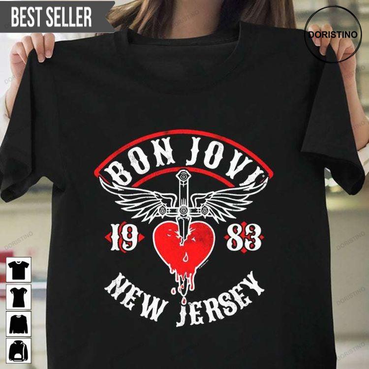 Bon Jovi New Jersey 1983 Unisex Doristino Trending Style