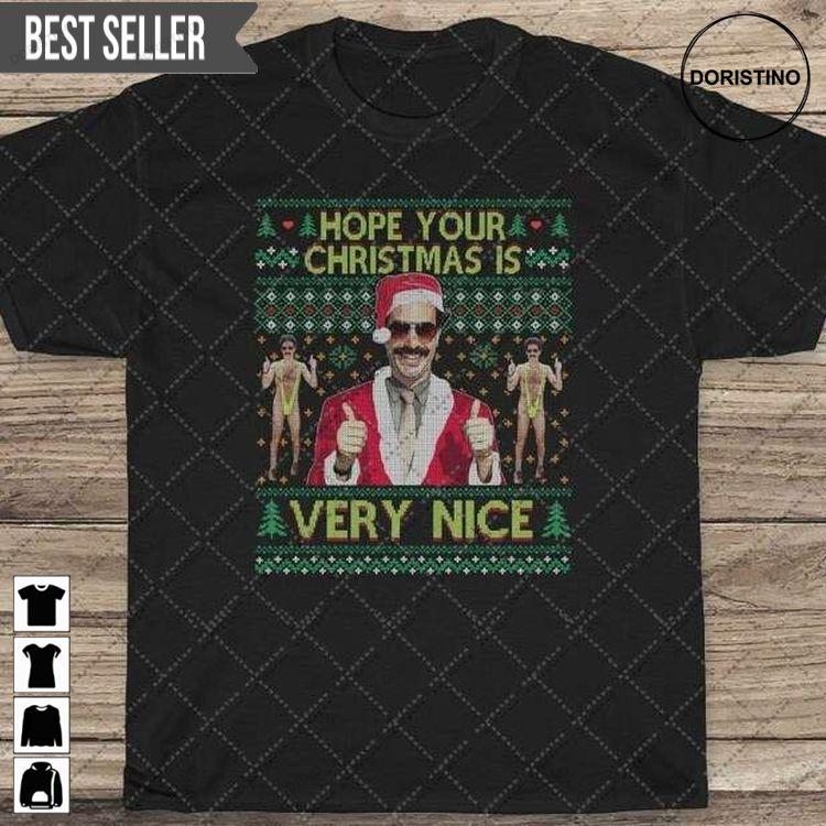 Borat Funny Christmas Sacha Baron Cohen Rude Doristino Awesome Shirts