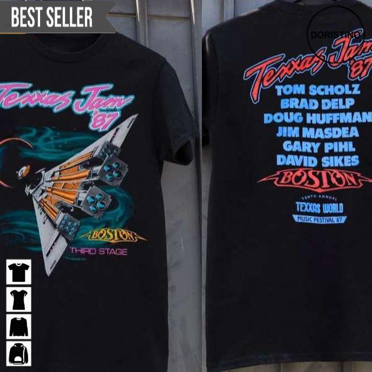 Boston Texxas Jam Tour 87 Short-sleeve Doristino Trending Style