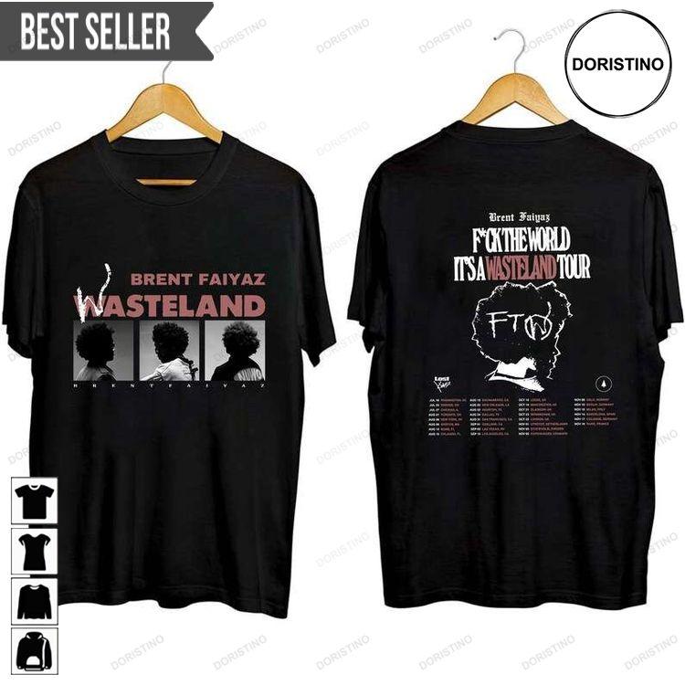 Brent Faiyaz Its A Wasteland Tour 2023 Adult Short-sleeve Doristino Awesome Shirts