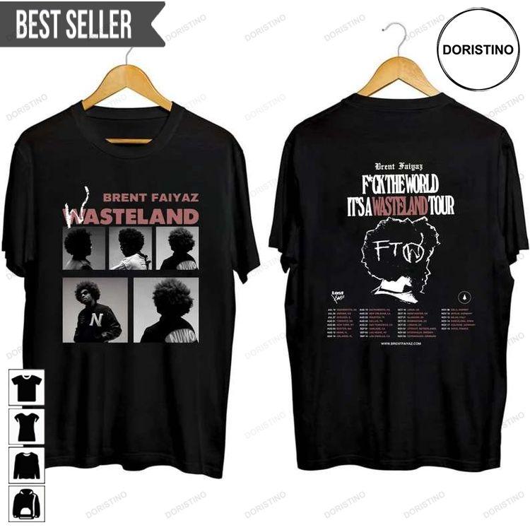 Brent Faiyaz Its A Wasteland Tour Concert 2023 Music Short-sleeve Doristino Limited Edition T-shirts