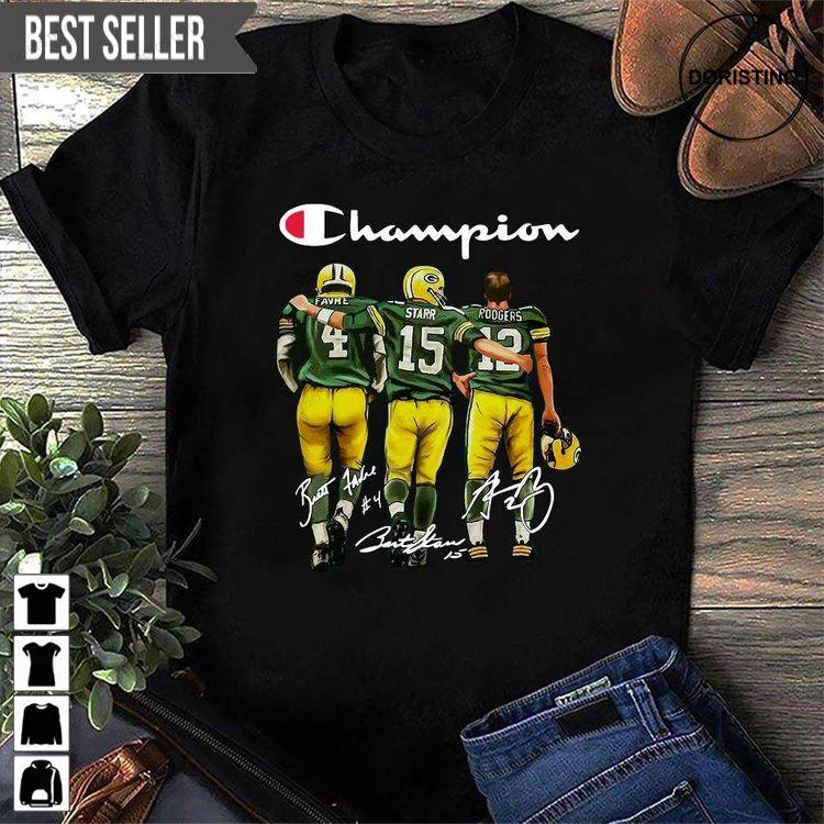 Brett Favre Bart Starr Aaron Rodgers Champion Green Bay Packer Doristino Limited Edition T-shirts