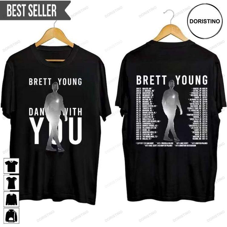 Brett Young Dance With You Tour 2023 Adult Short-sleeve Doristino Limited Edition T-shirts