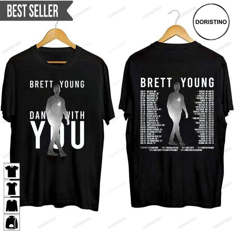 Brett Young Dance With You Tour 2023 Short-sleeve Doristino Awesome Shirts
