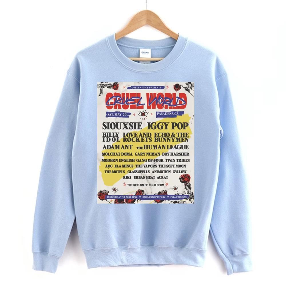 Cruel World May 20 Siouxsie Iggy Pop Doristino Limited Edition T-shirts