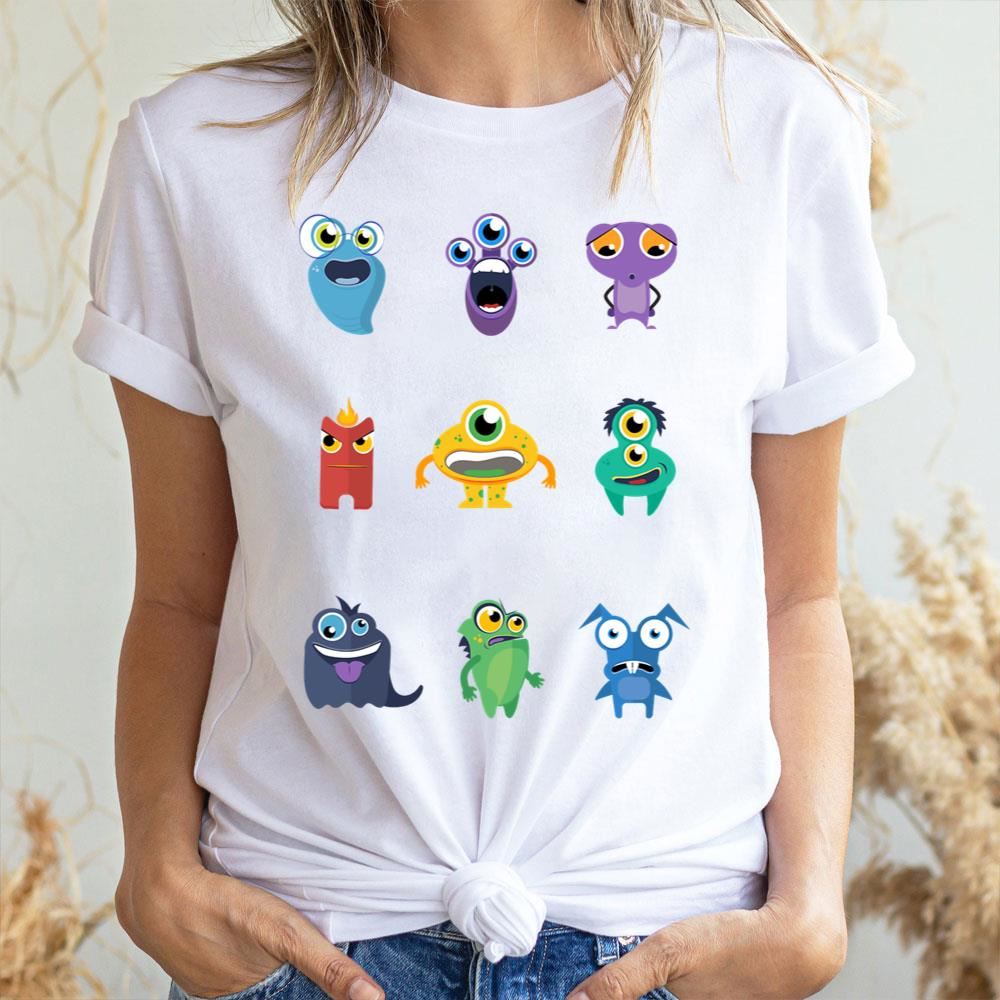 Cute Colorfull Nine Alien Monster Pack Doristino Awesome Shirts