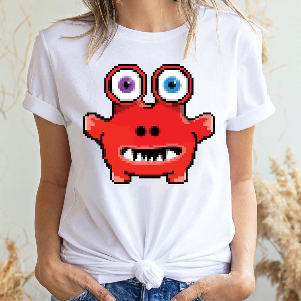 Cute Retro Red Monster For 8bit Doristino Limited Edition T-shirts