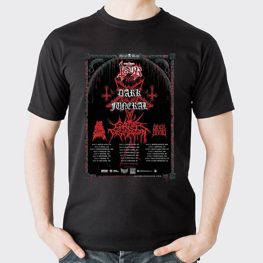 Dark Funeral Cattle Decapitation 200 Stab Wounds Blackbraid 2023 Decibel Tour Doristino Trending Style