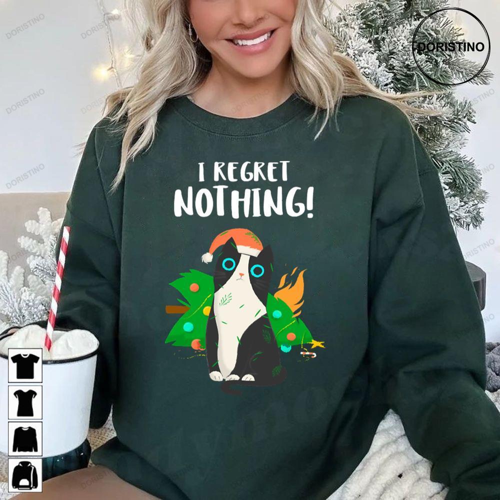 I Regret Nothing Cat Christmas Tree 2 Doristino Sweatshirt Long Sleeve Hoodie