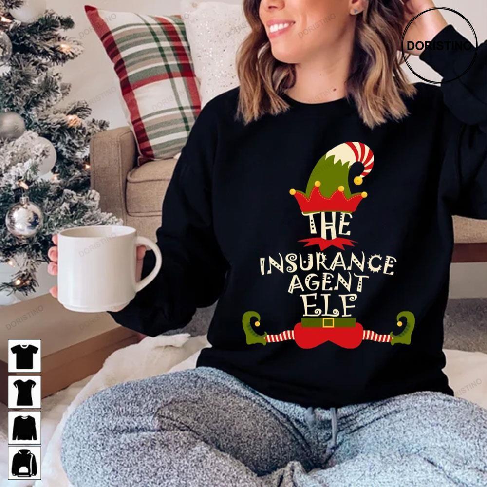 Insurance Agent Elf Christmas Funny Cool Matching Family Group 2 Doristino Sweatshirt Long Sleeve Hoodie