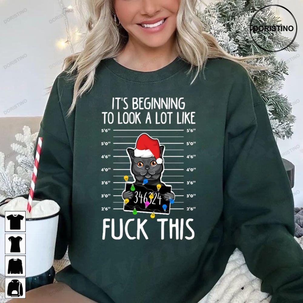 Its Beginning To Look A Lot Like Fuck This Cat Lover Christmas 2 Doristino Hoodie Tshirt Sweatshirt