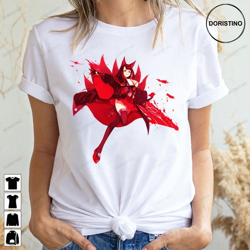 Red Art Akagi Azur Lane Limited Edition T-shirts