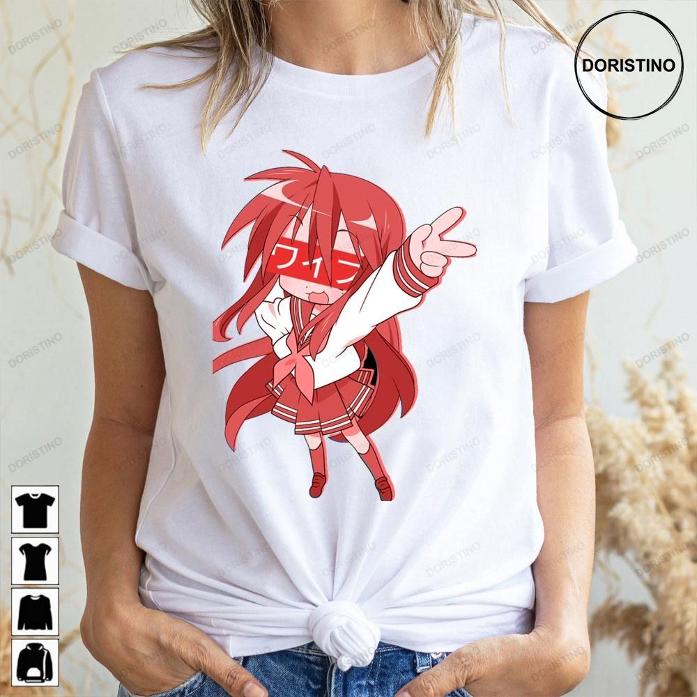 Red Konata Lucky Star Waifu Limited Edition T-shirts