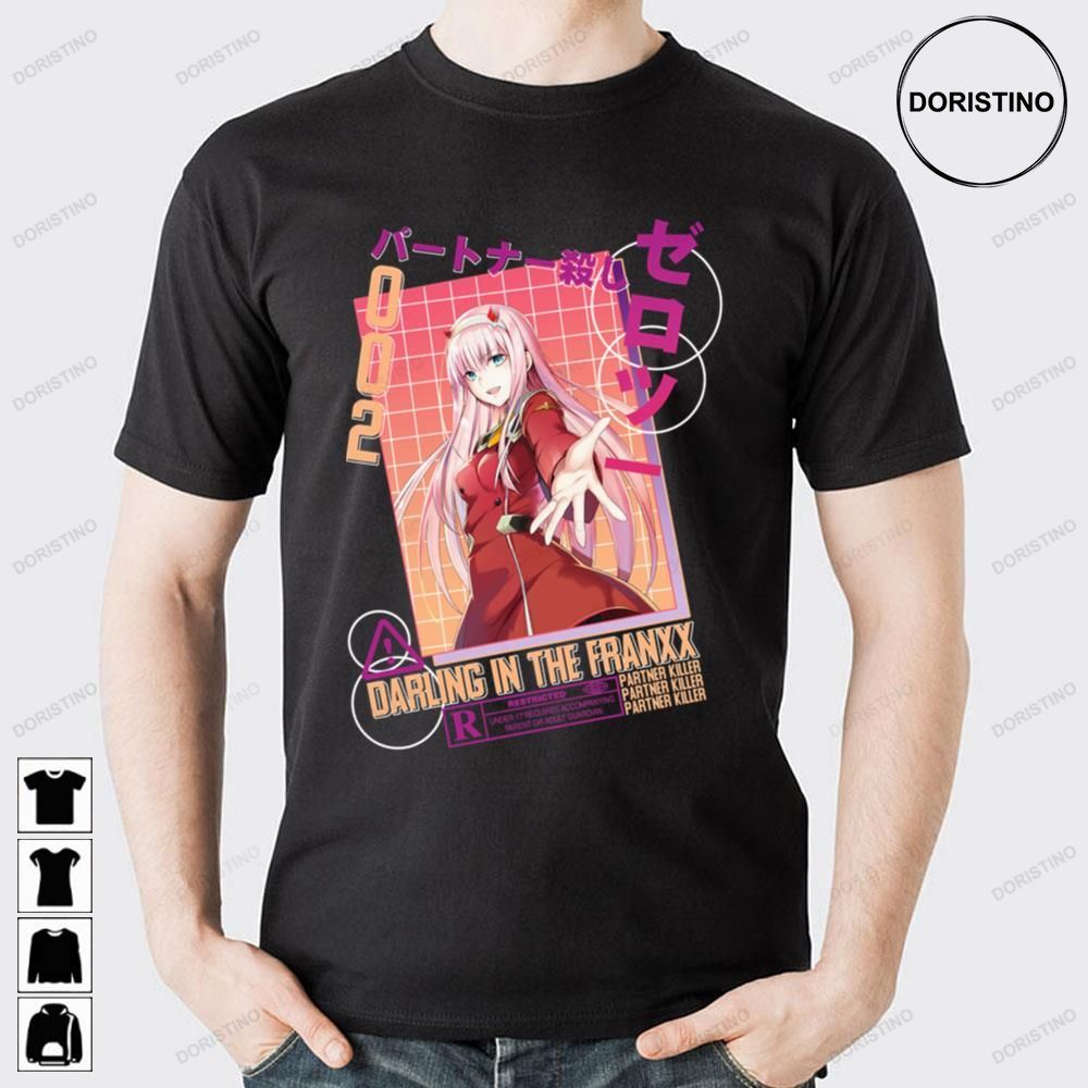 Retro Design Zero Two Darling In The Franxx Awesome Shirts