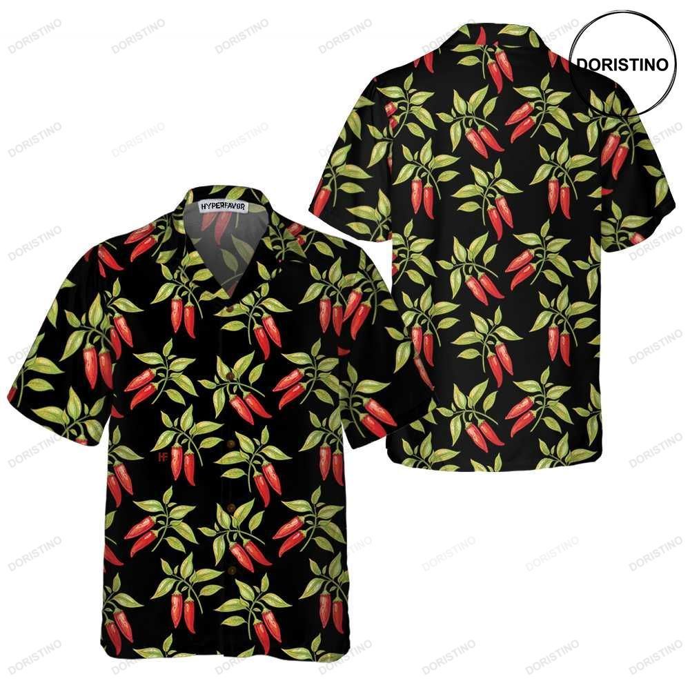 Bushes Of Red Chili Peppers Funny Red Pepper For Men Red Hot Chilli Awesome Hawaiian Shirt